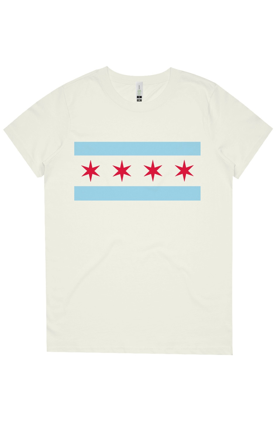 Womens Chicago Flag Organic Tee