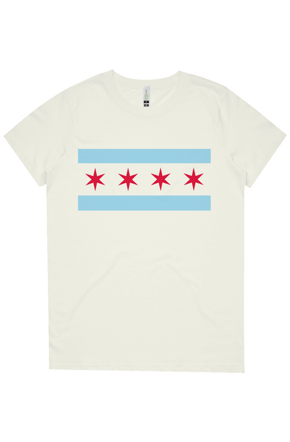 Womens Chicago Flag Organic Tee