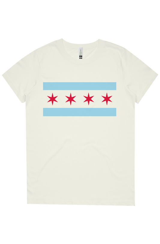 Womens Chicago Flag Organic Tee