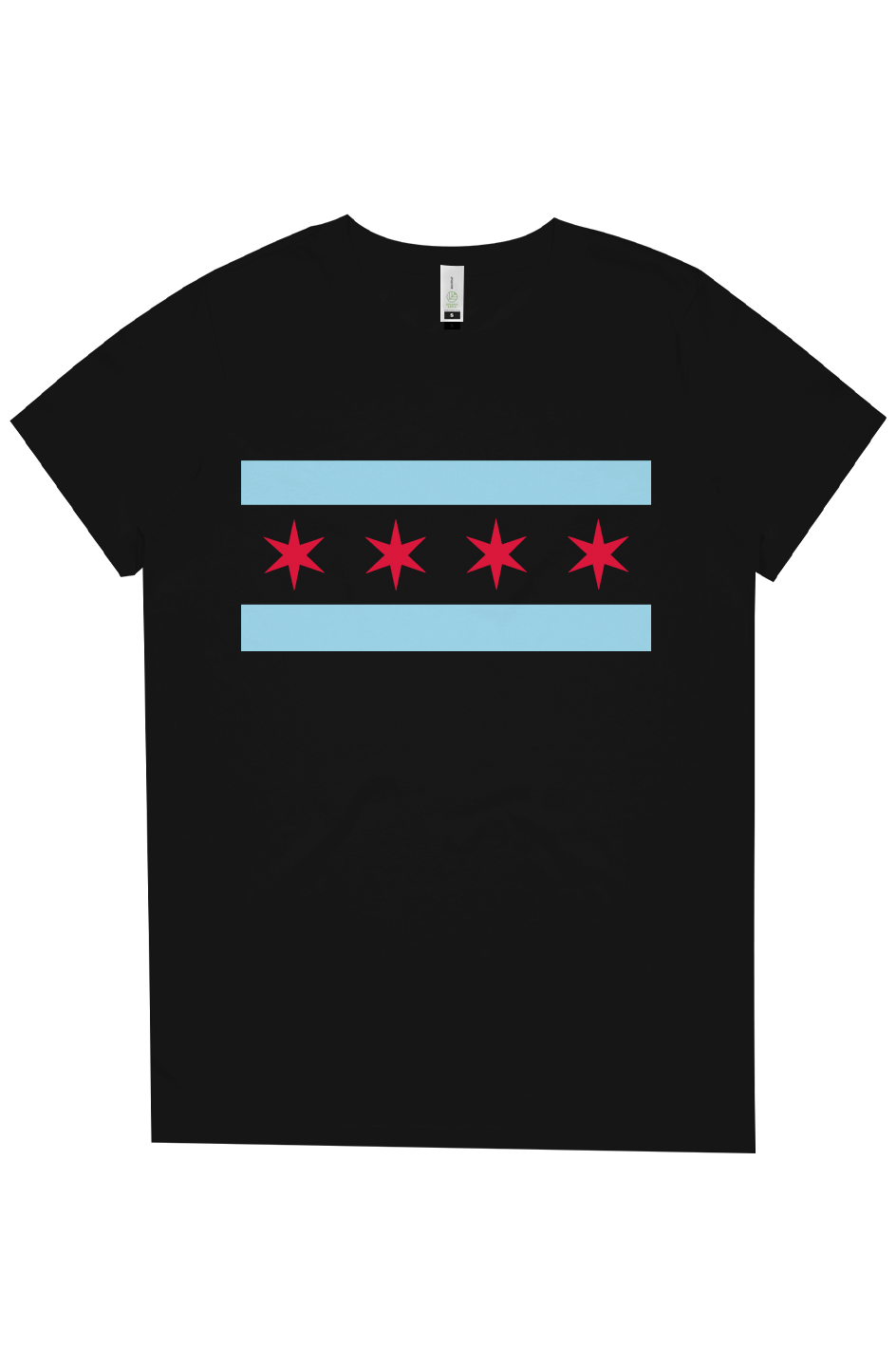 Womens Chicago Flag Organic Tee