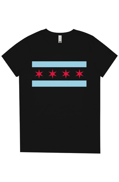 Womens Chicago Flag Organic Tee